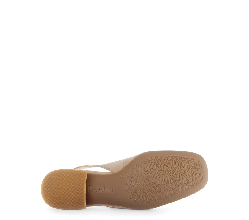 Escarpins bride arrière beiges en Nubuck