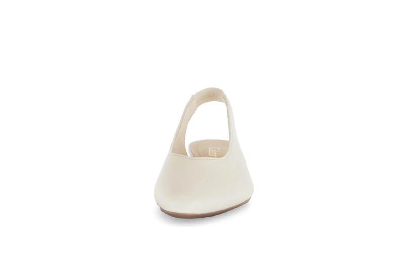 Escarpins Brides arrière crème en cuir