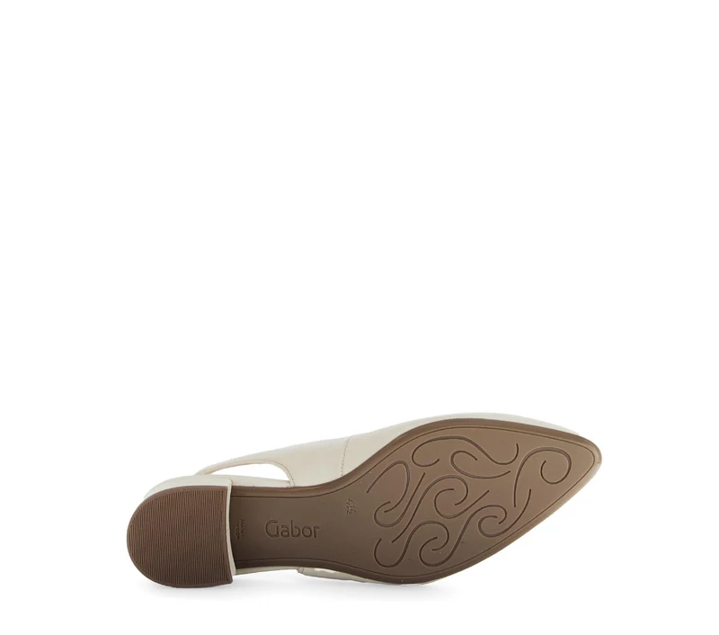Escarpins Brides arrière crème en cuir