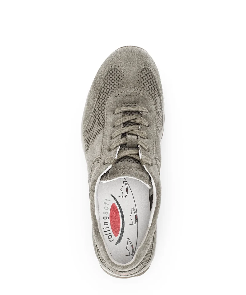 Baskets vertes ajourées en nubuck