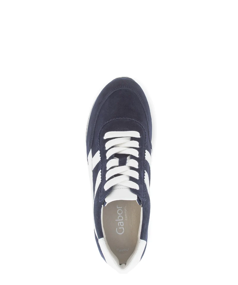 Baskets bleu marine en cuir