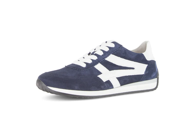 Baskets bleu marine en cuir