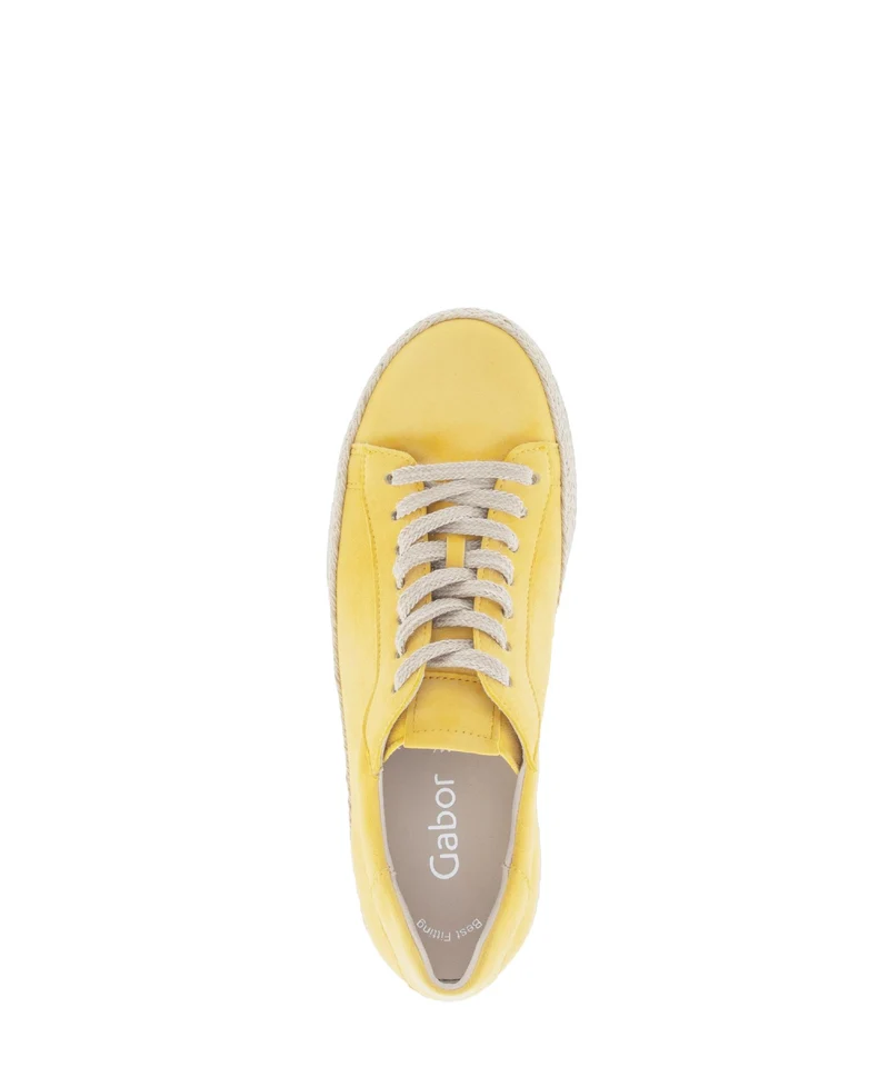 Baskets jaunes en cuir