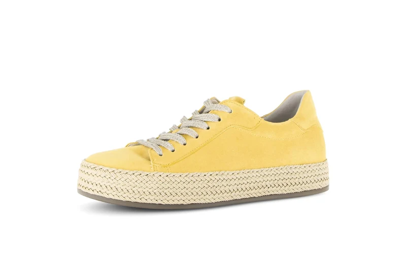 Baskets jaunes en cuir