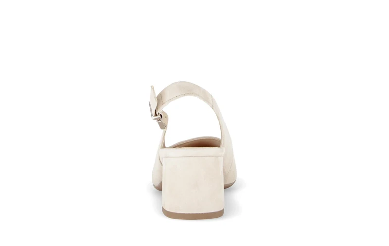 Escarpins brides arrière beiges en nubuck