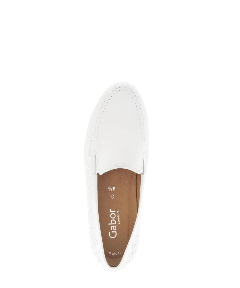Mocassins blanches en cuir