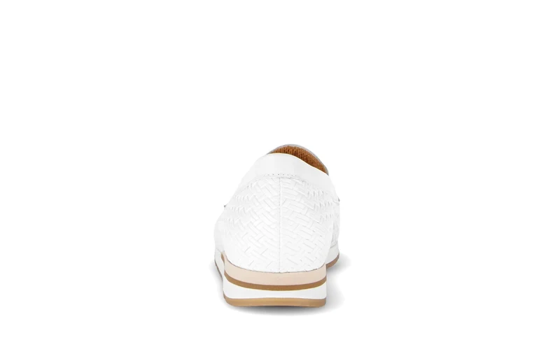 Mocassins blanches en cuir