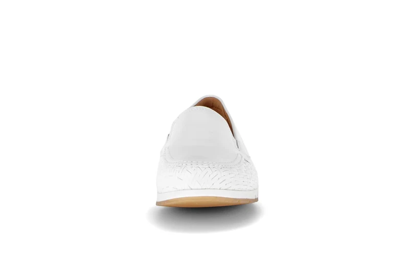 Mocassins blanches en cuir