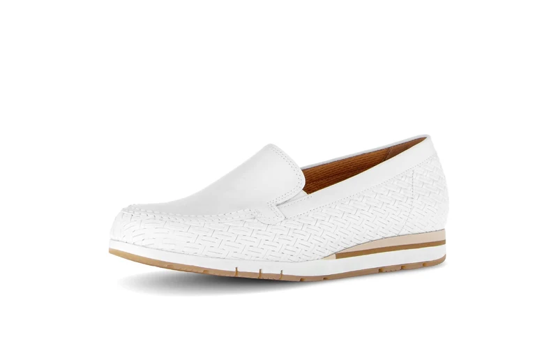 Mocassins blanches en cuir
