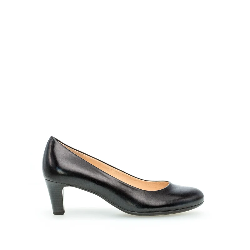 Escarpins noirs en cuir lisse