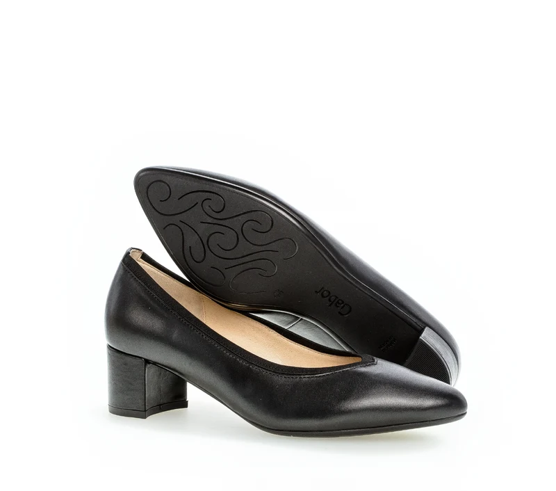 Trotteurs noirs en cuir