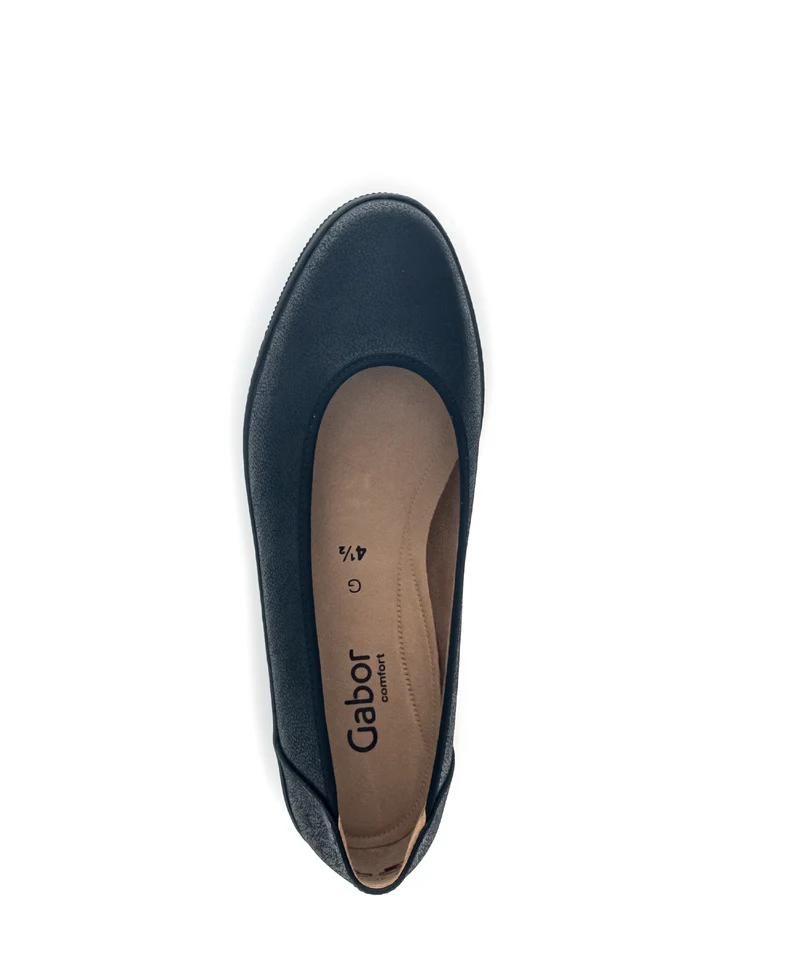Ballerines noires en cuir