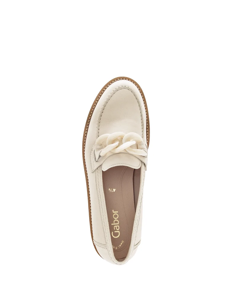 Mocassins blancs en cuir