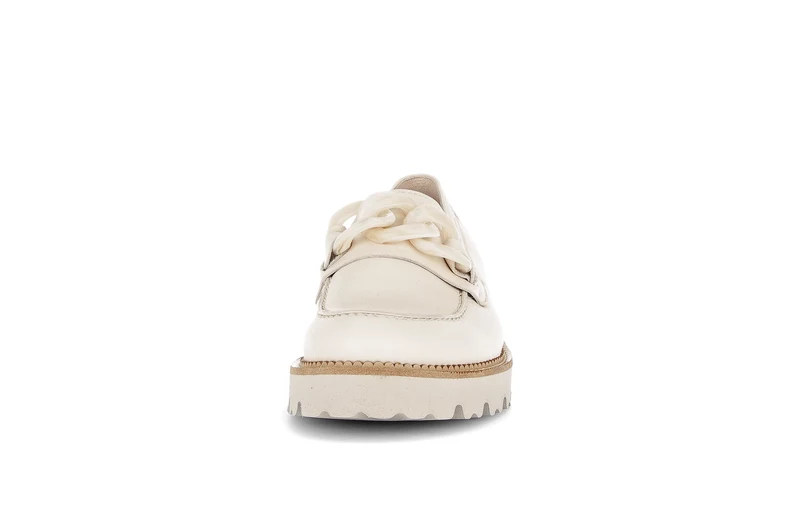 Mocassins blancs en cuir