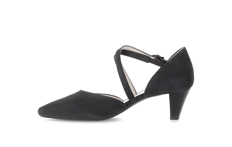 Escarpins bleus en cuir