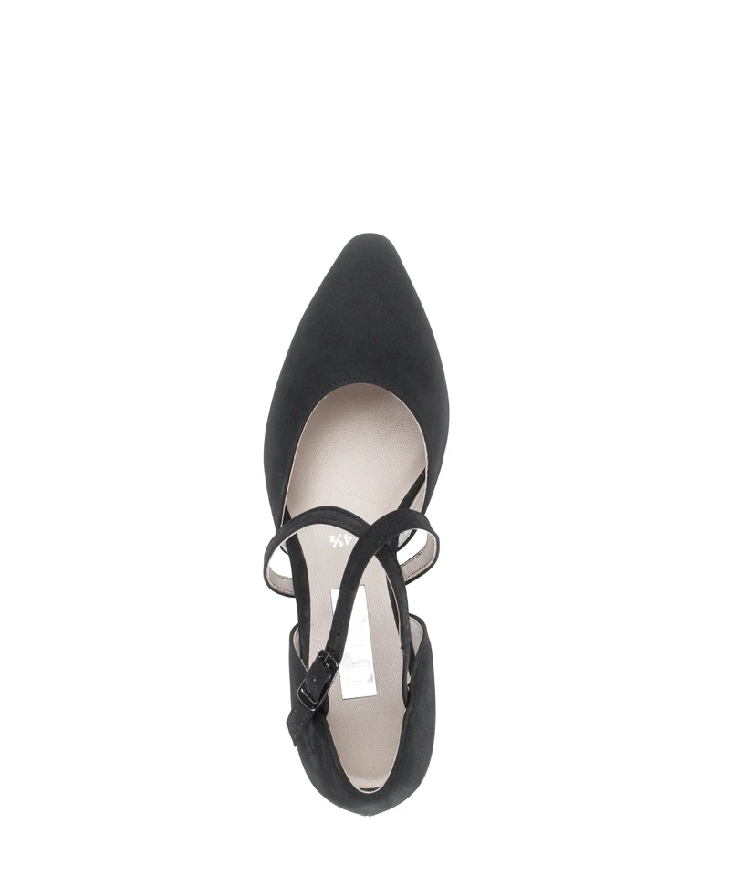 Escarpins bleus en cuir