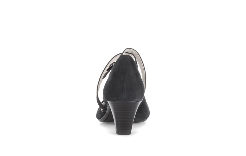 Escarpins bleus en cuir