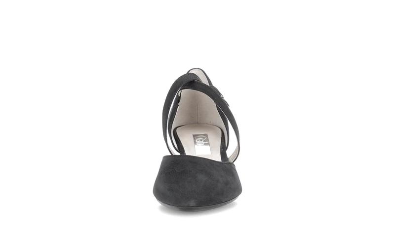 Escarpins bleus en cuir