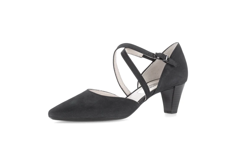 Escarpins bleus en cuir