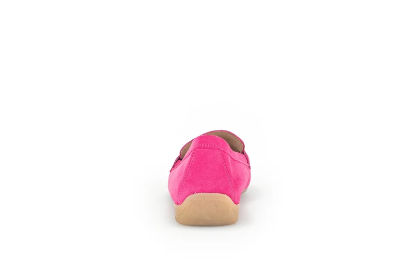 Mocassins fuchsia en cuir