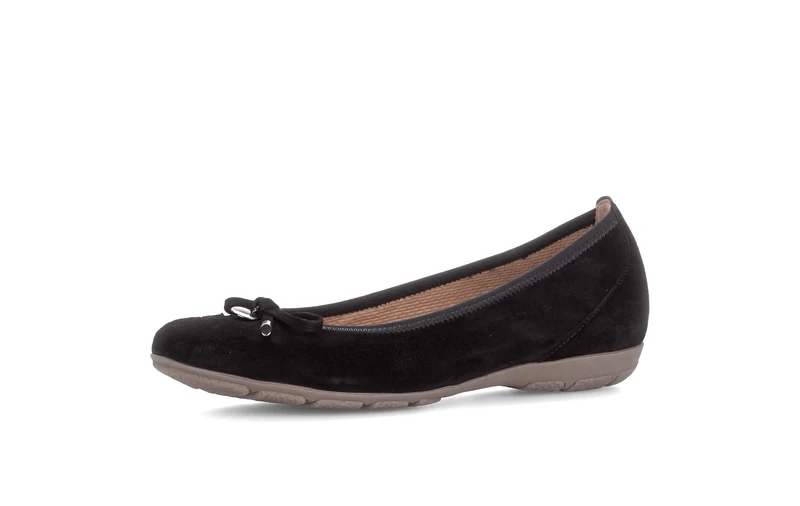 Ballerines noires en cuir