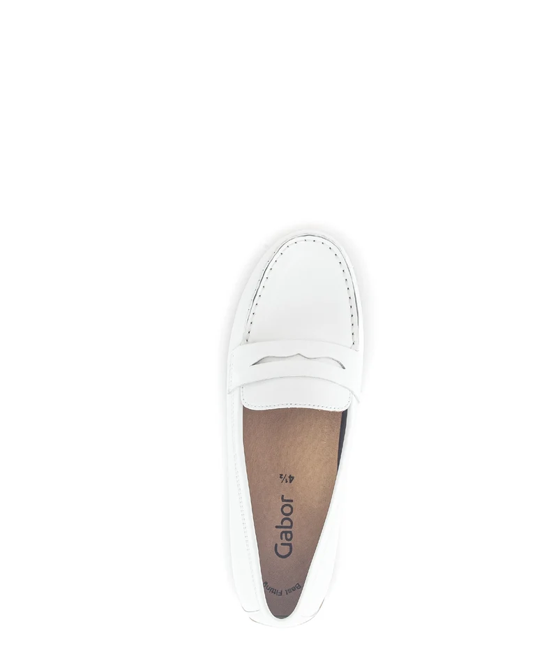 Mocassins blancs en cuir