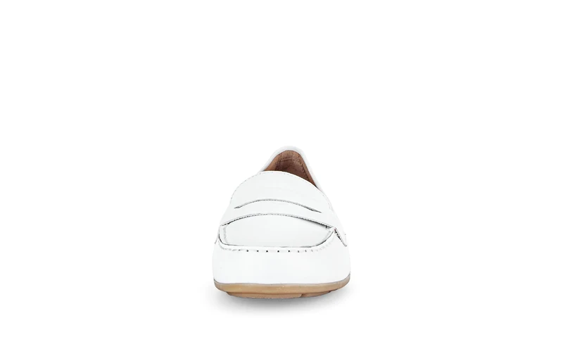 Mocassins blancs en cuir