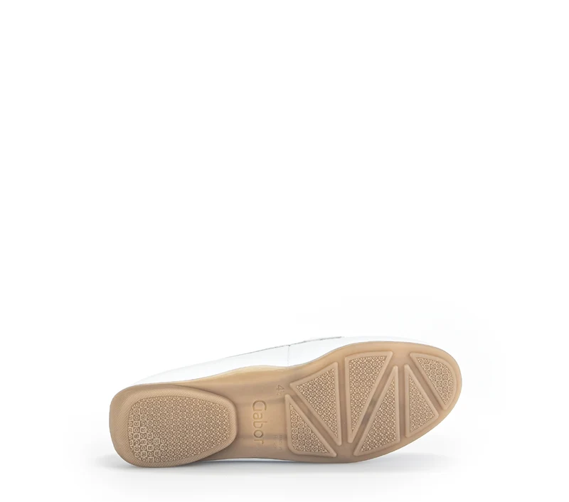 Mocassins blancs en cuir