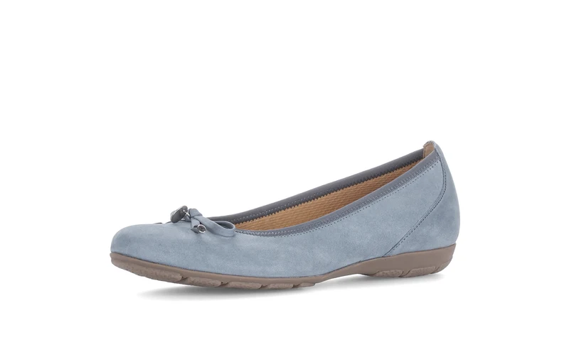 Ballerines bleues en nubuck