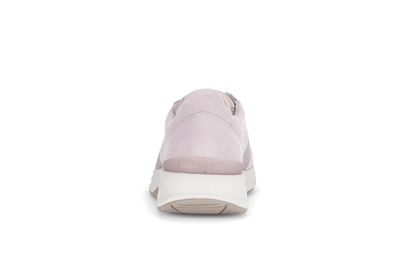 Baskets roses en nubuck et textile
