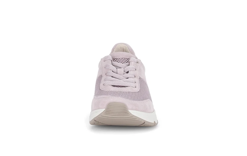 Baskets roses en nubuck et textile
