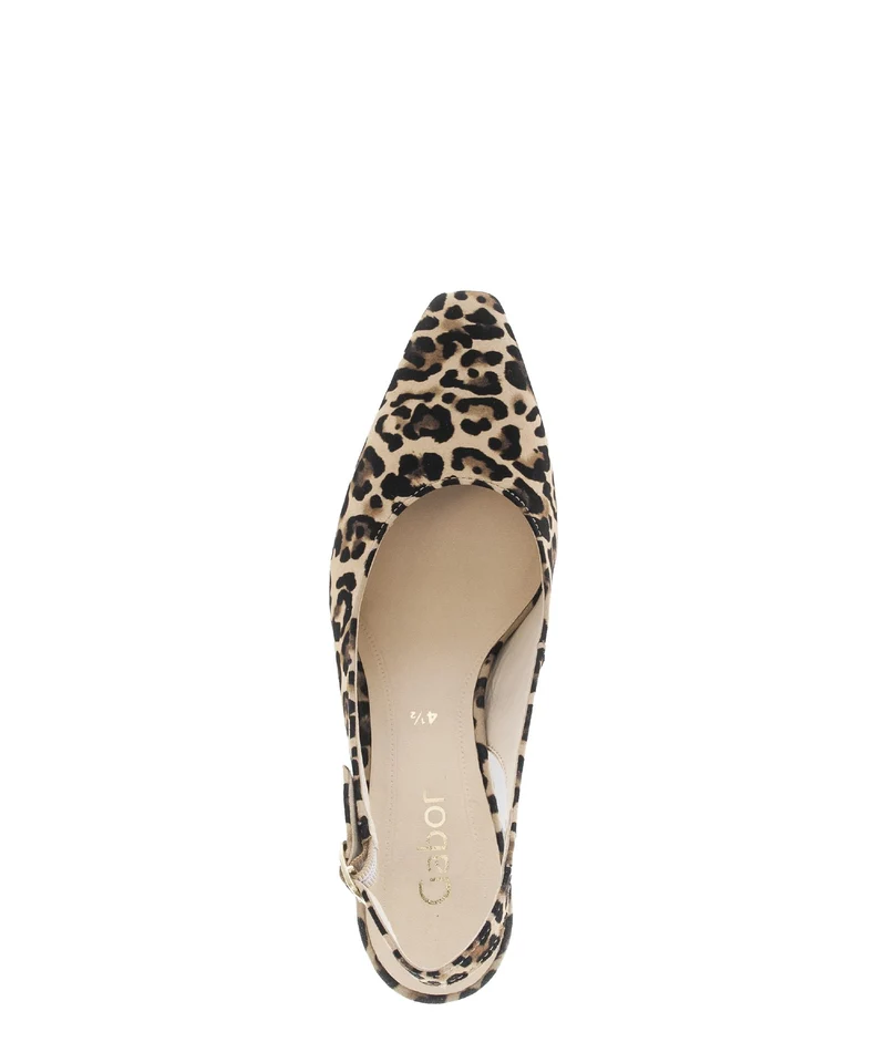 Escarpins brides arrière léopard en nubuck