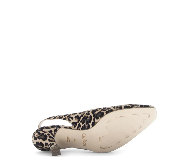 Escarpins brides arrière léopard en nubuck