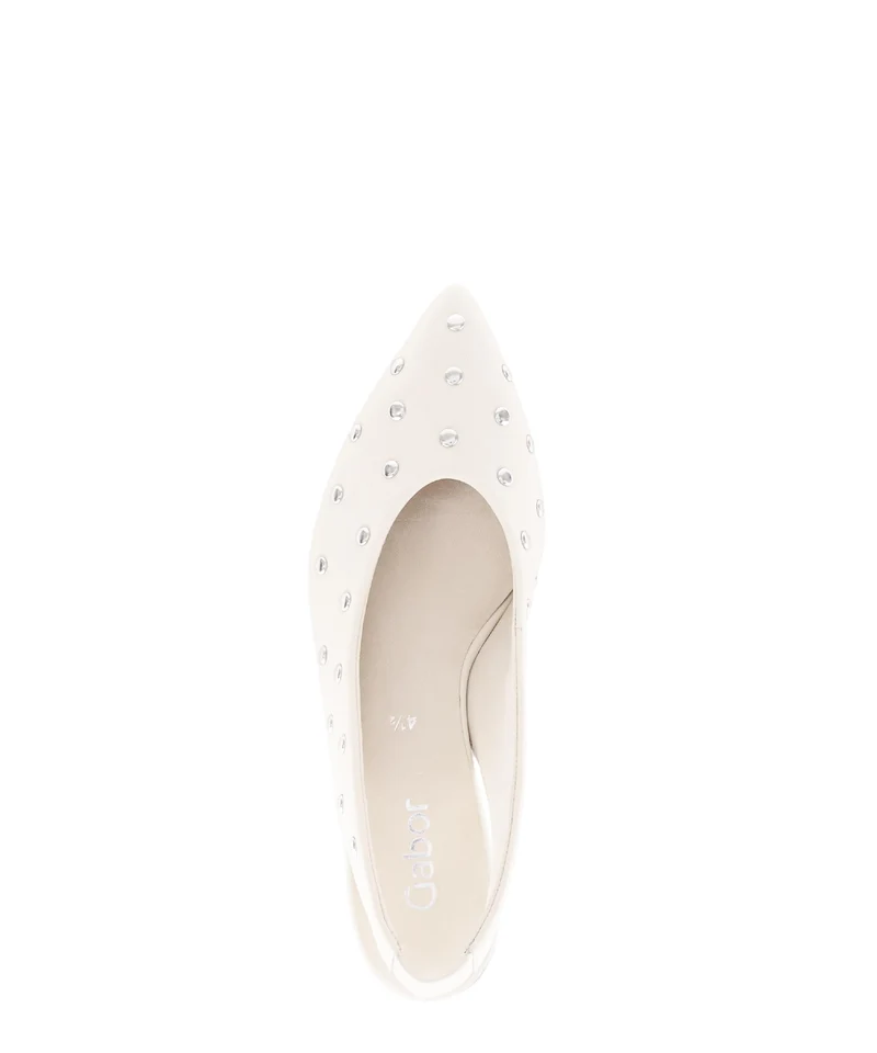 Brides arrière crème en cuir