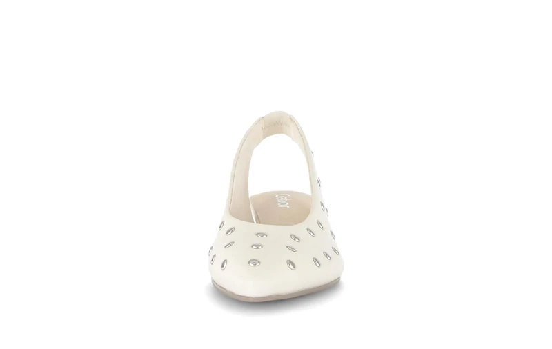 Brides arrière crème en cuir