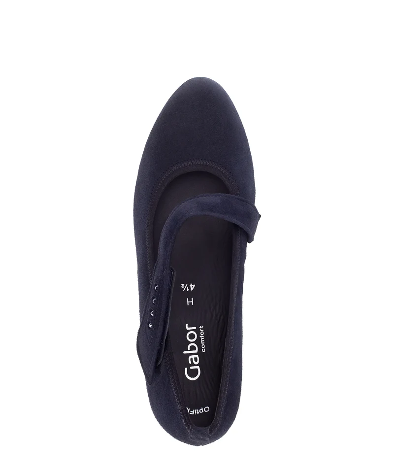Escarpins bleus en cuir velours
