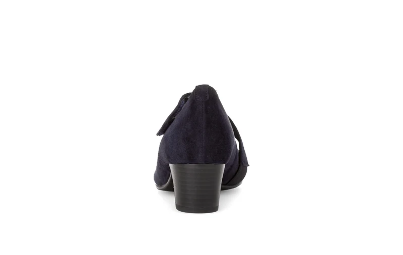 Escarpins bleus en cuir velours