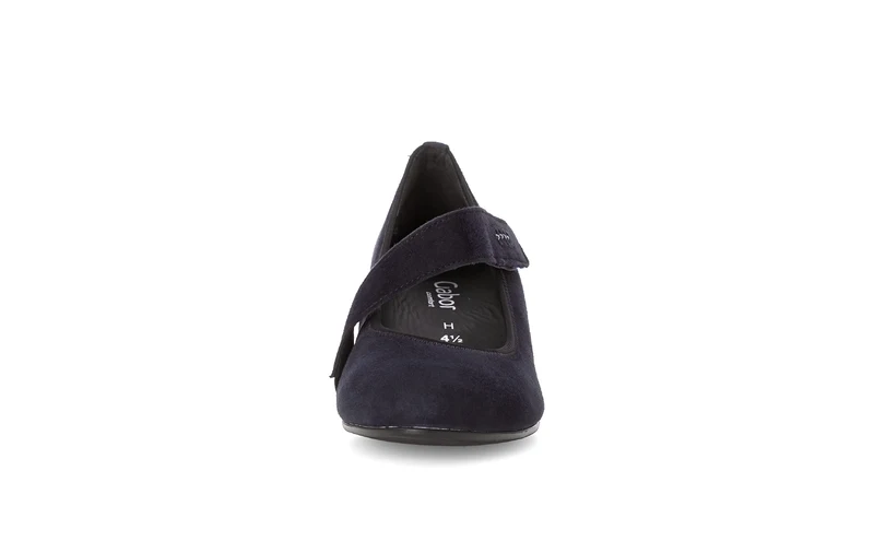Escarpins bleus en cuir velours