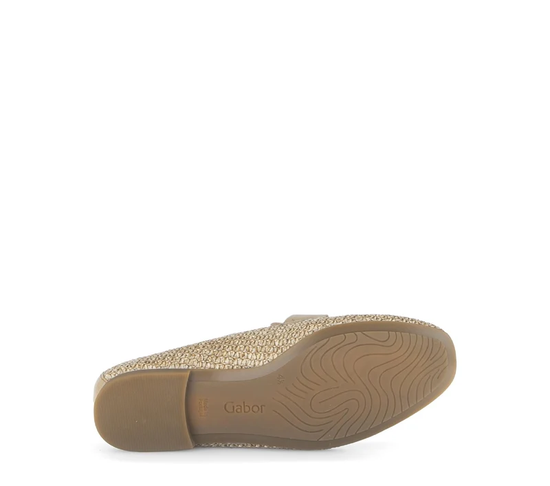 Mocassin beiges en cuir tressé