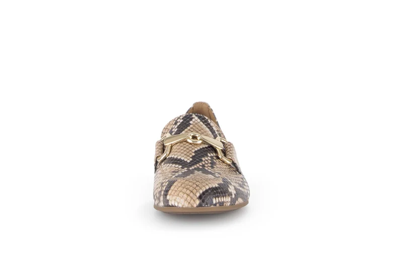 Mocassin léopard en cuir