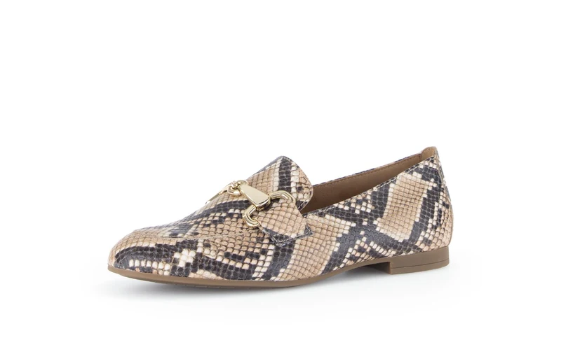 Mocassin léopard en cuir
