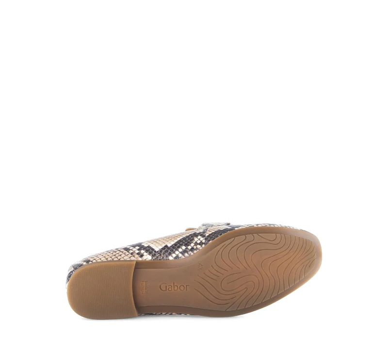 Mocassin léopard en cuir
