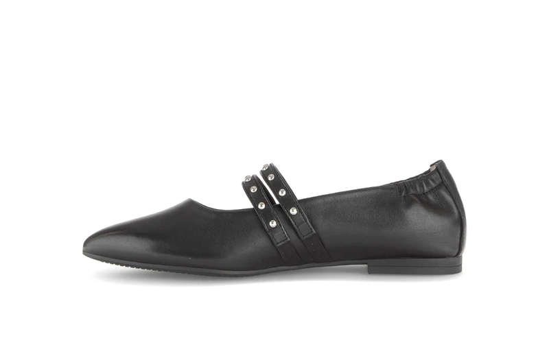 Ballerines noires en cuir