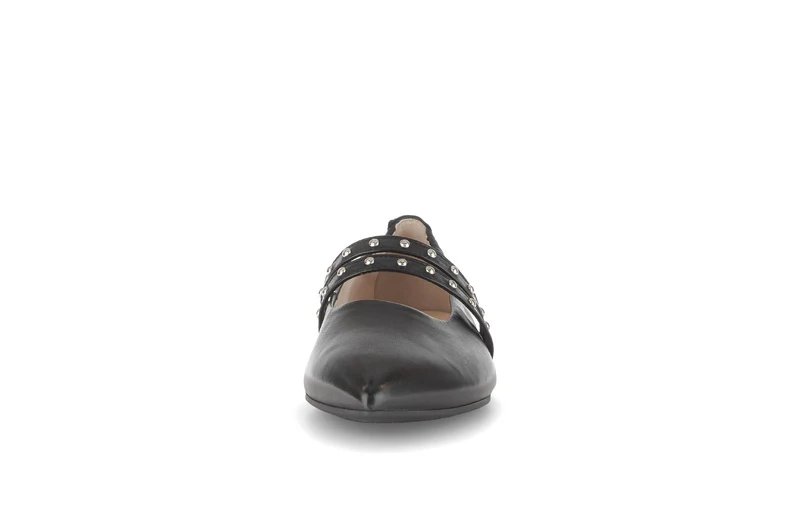 Ballerines noires en cuir