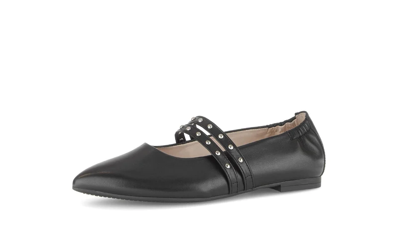 Ballerines noires en cuir