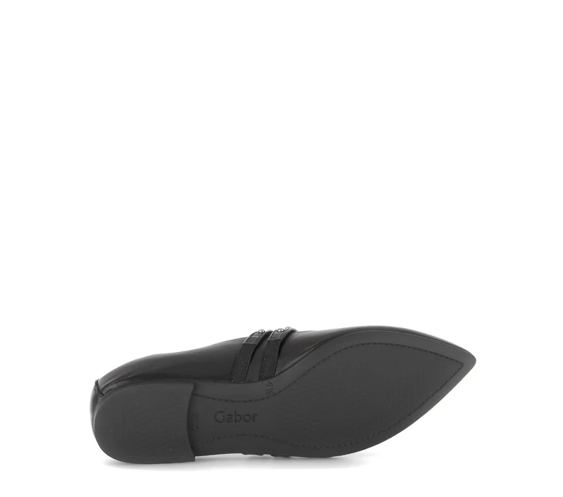 Ballerines noires en cuir