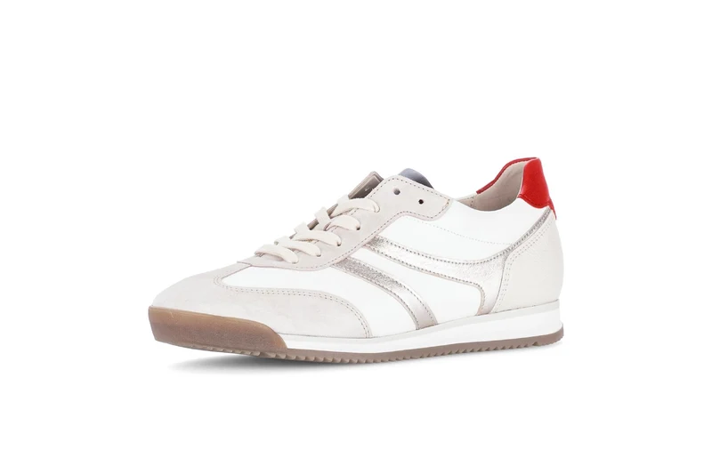 Baskets blanches en cuir et nubuck