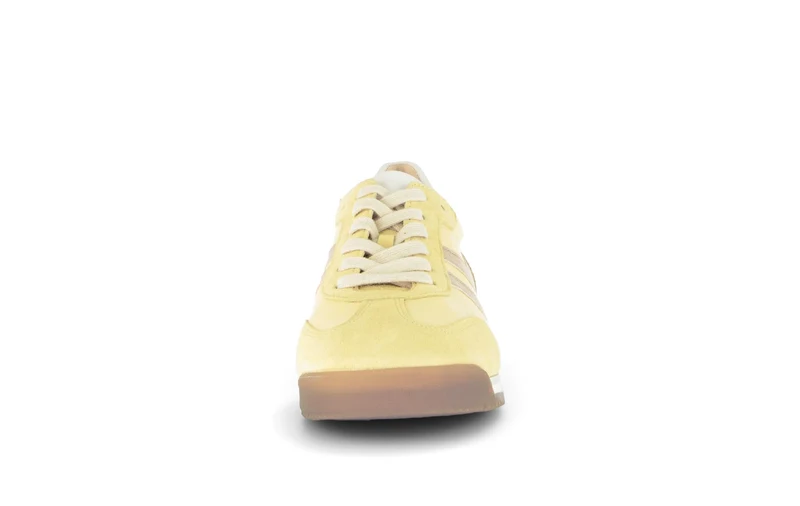 Baskets jaunes en cuir et nubuck
