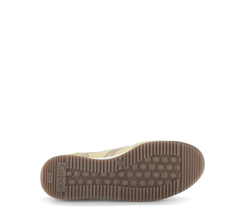 Baskets jaunes en cuir et nubuck