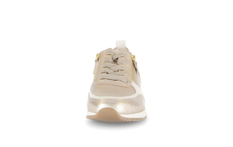 Baskets beiges en cuir